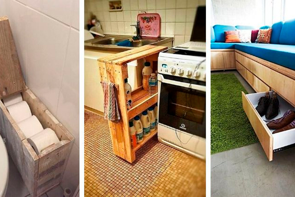 25 спасительных идей хранения для ограниченного пространства