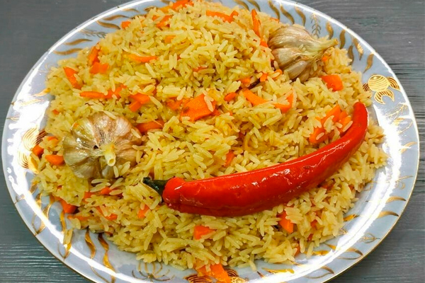 Изумительно вкусный постный плов